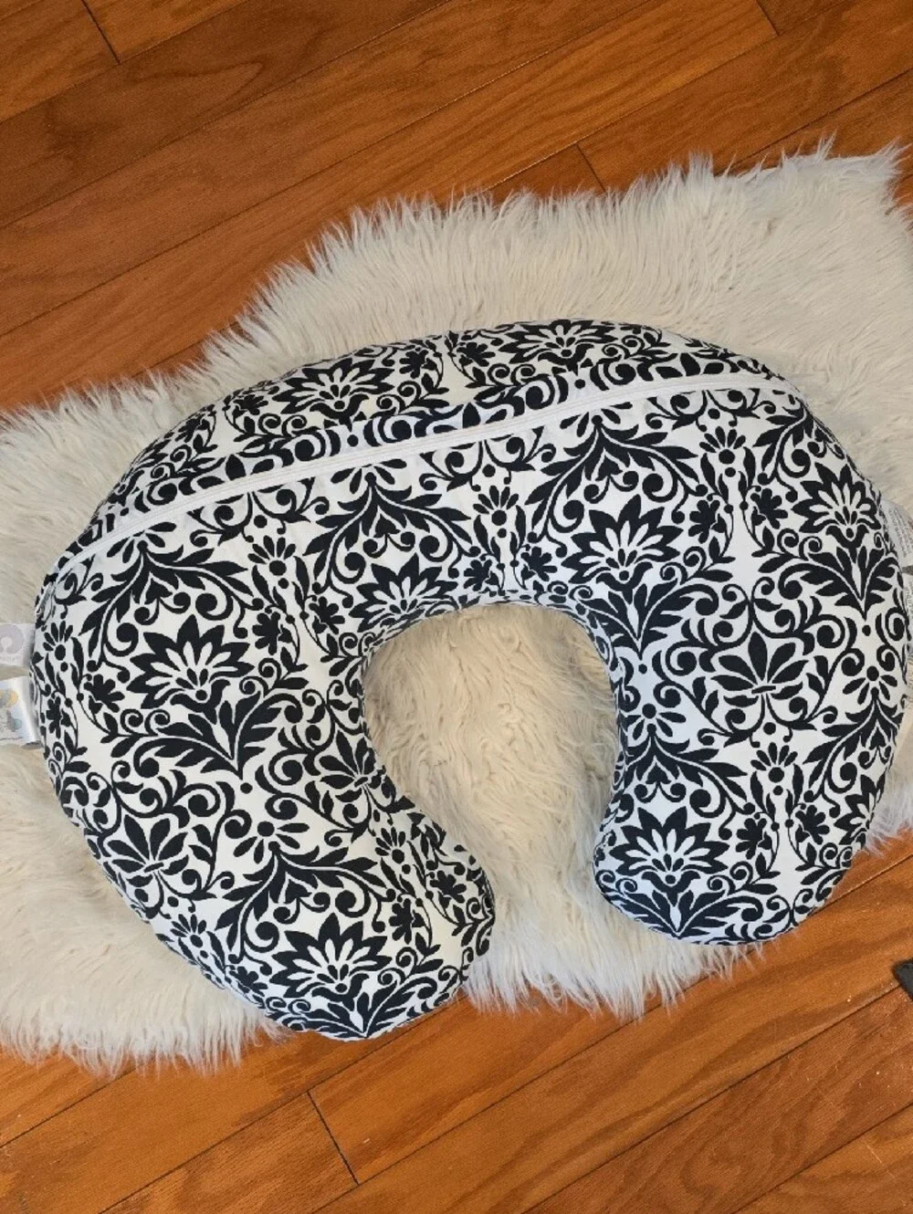 Boppy Black and White Damask Nursing Pillow